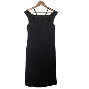 Trina Turk Los Angeles Sample Dress. LBD. Two Strap Design. Midi Length. Size M.